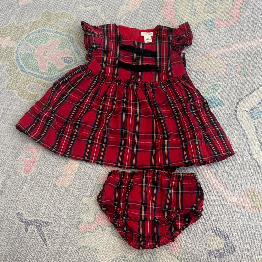 crewcuts Plaid Red Dress Set - 18-24m